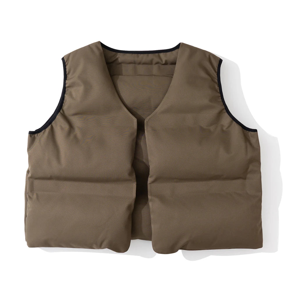 Street Double Sided Wearable Short Cotton Jacket Sleeveless Down Vest