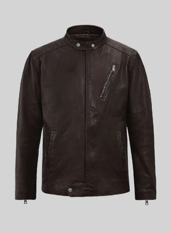 Dune Drifter Brown Biker Leather Jacket