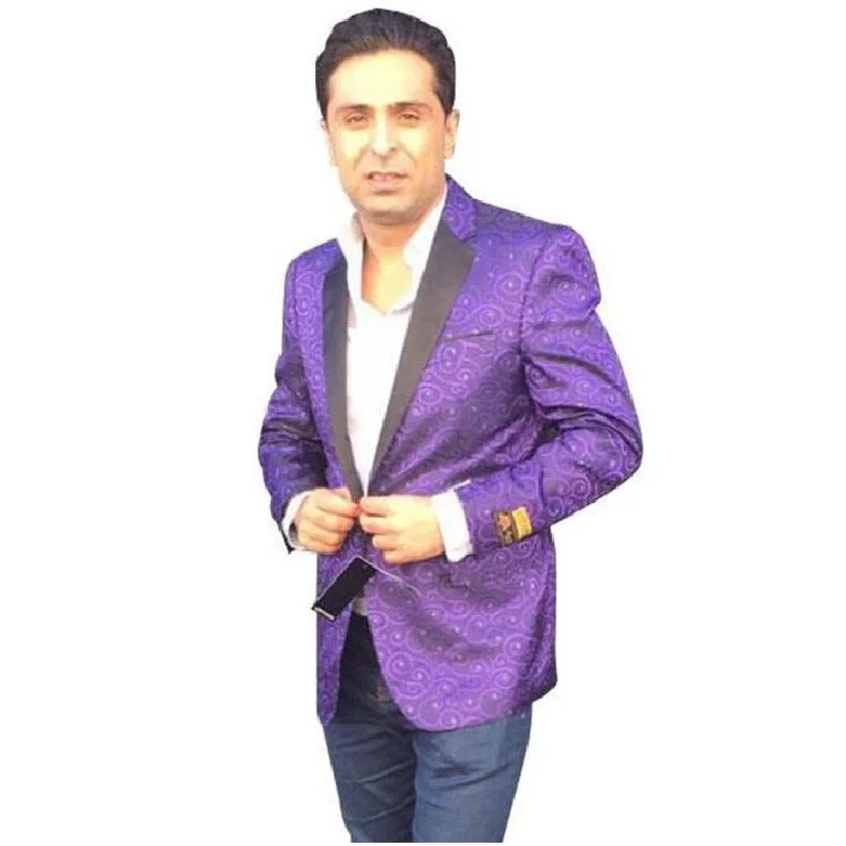 Alberto Nardoni Mens Purple Double Breasted sport coat