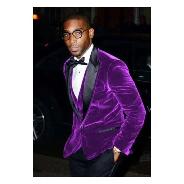 Mens Big and Tall Purple Sport Coat