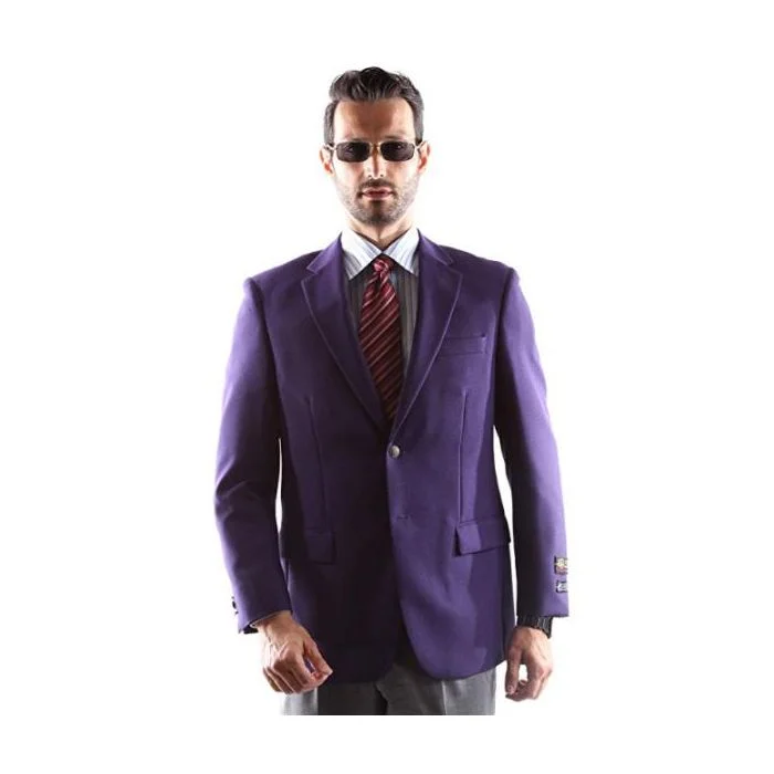 Mens Egg Plant Extra Long Sport Coat