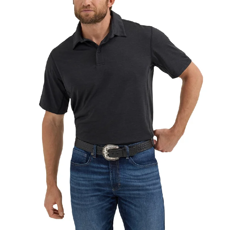 Wrangler Mens Performance Black Polo Shirt - 112359339