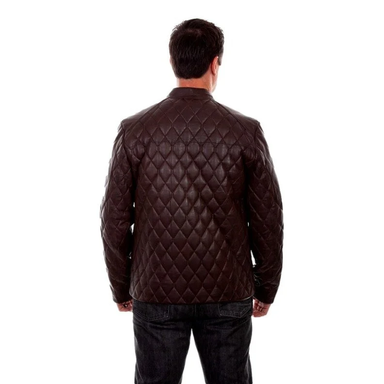 Scully Western Jacket Mens Quilted Leather Zip Front F0_1001