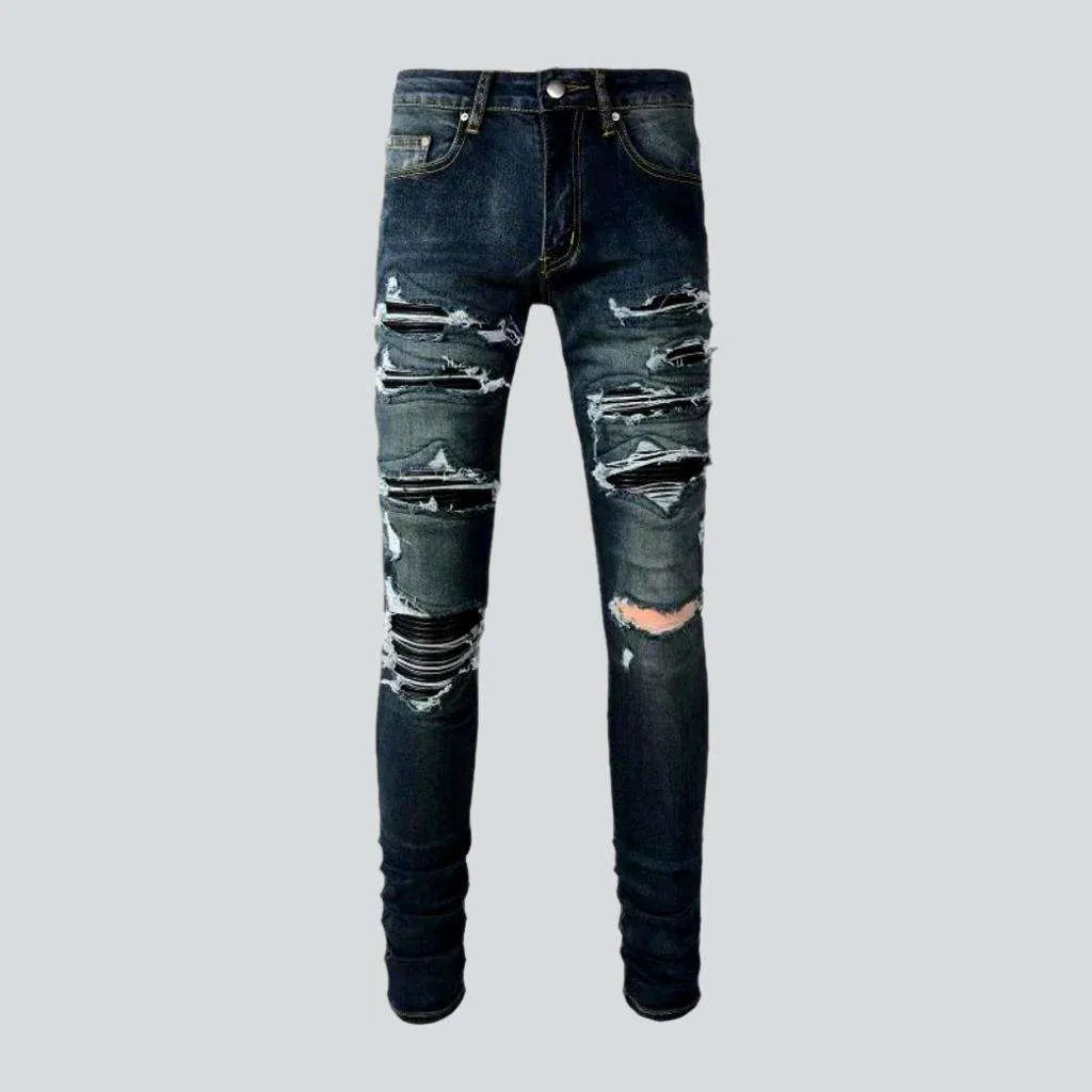 Distressed grunge jeans
 for men