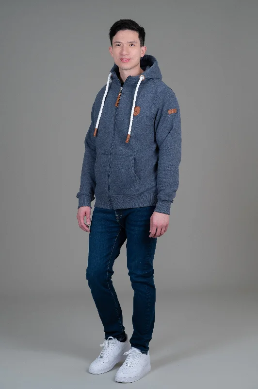 Zeus Navy Full-Zip Hoodie