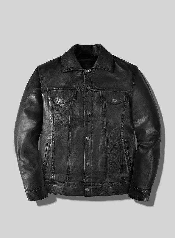 Maverick Trucker Leather Jacket