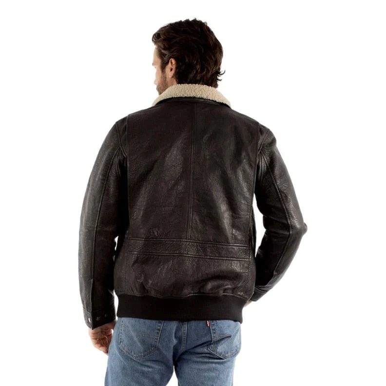 Scully Western Jacket Mens Leather Bomber Black Rugged Lamb F0_2082