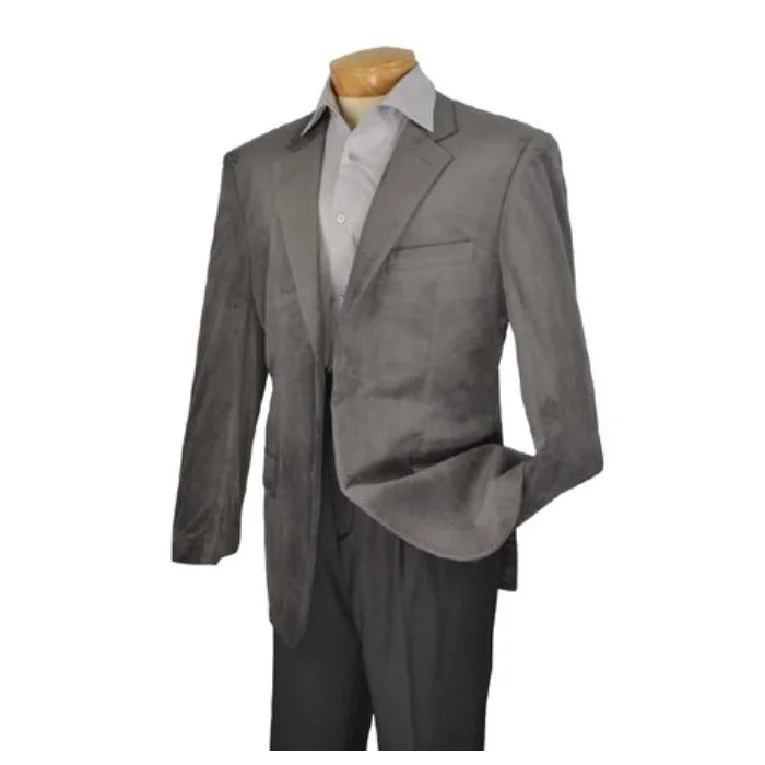 Alberto Nardoni Brand Gray Velvet Sport Coat