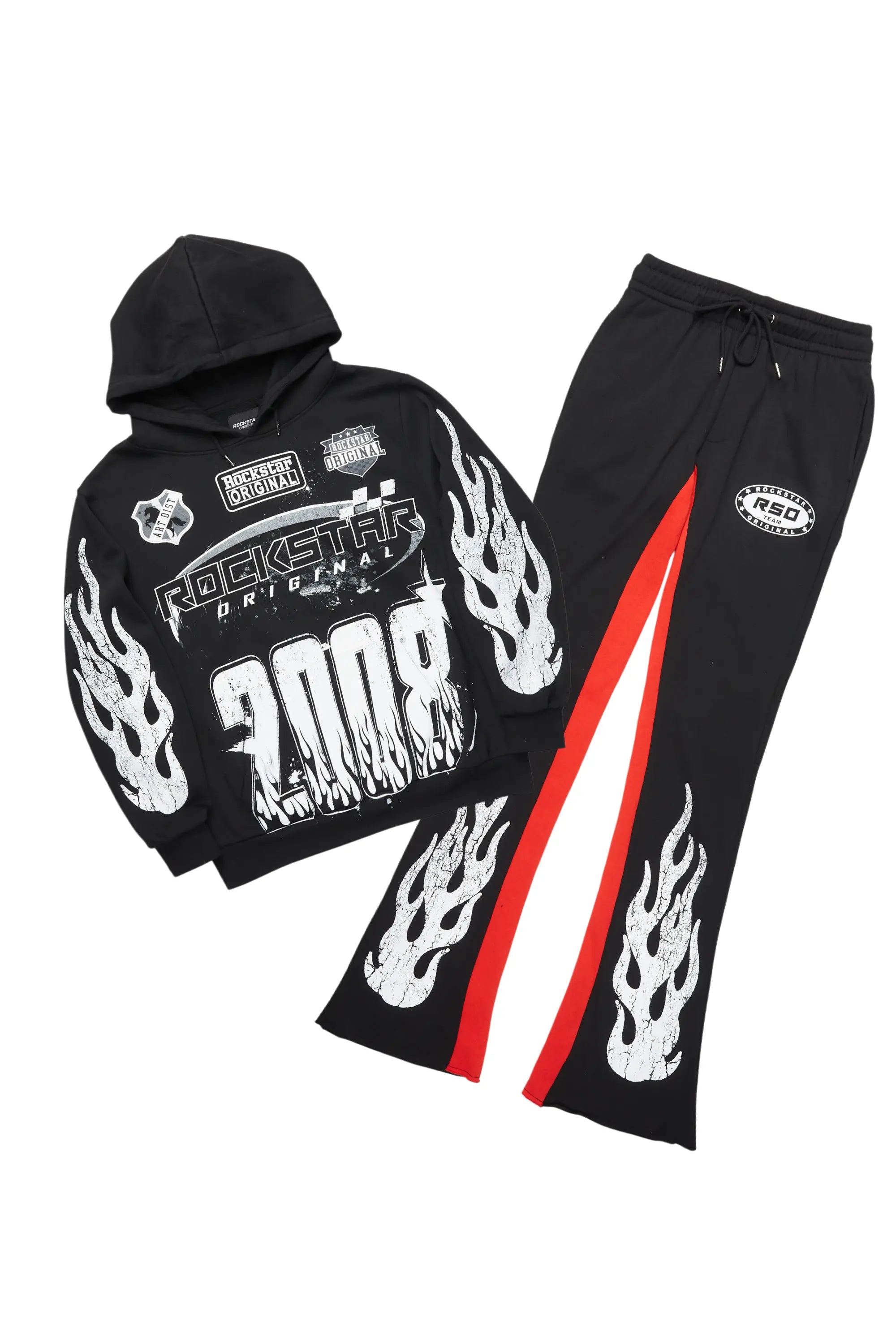 Amos Black Hoodie/Baggy Track Pant Set