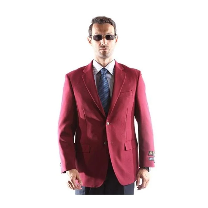 Mens Extra Long Burgundy Sport Coat