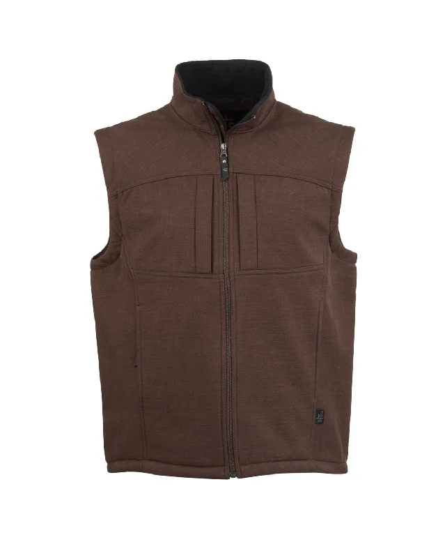 STS Ranchwear Mens Weston Chocolate Poly/Spandex Softshell Vest