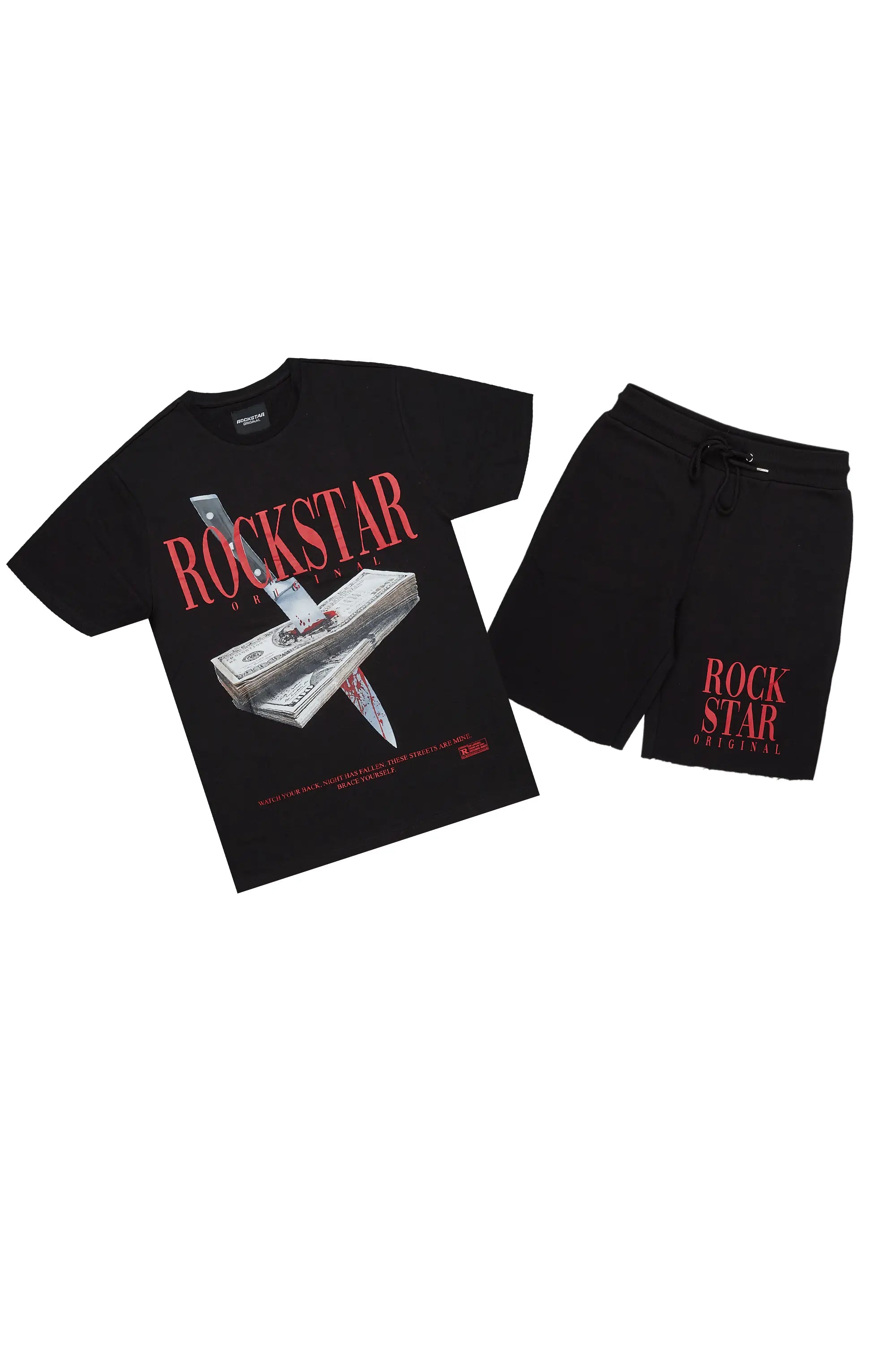 Dayte Nite Black T-Shirt/Short Set