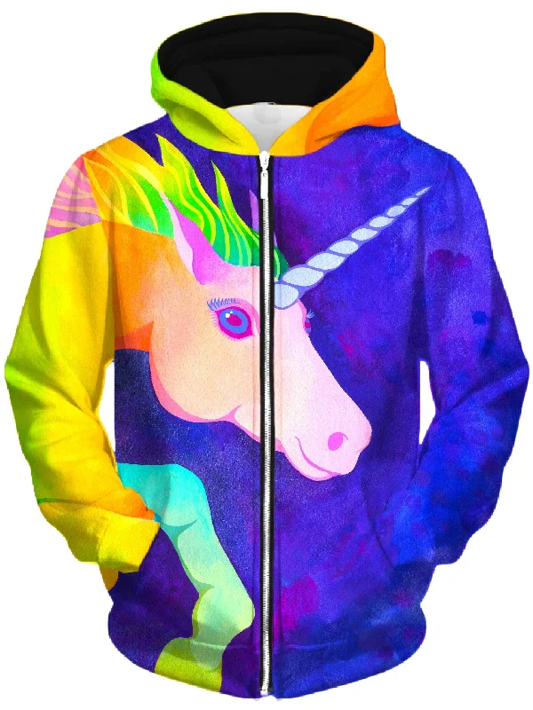 Unicorn Unisex Zip-Up Hoodie