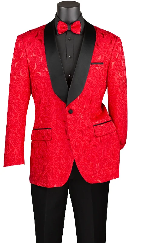 Vinci Slim Fit Jacket BF-8-Red