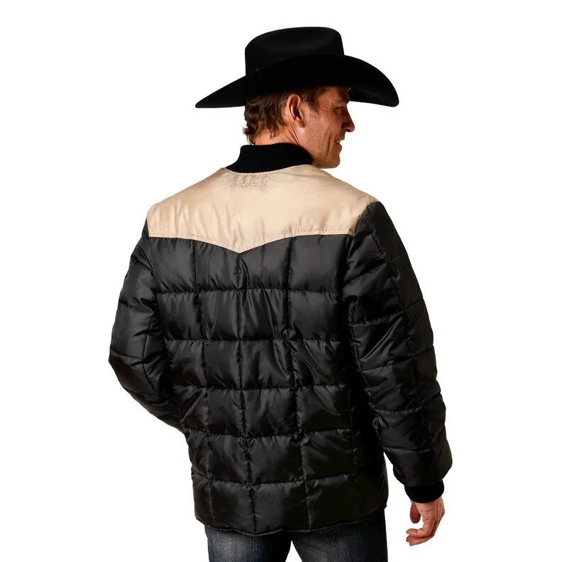 Roper Western Jacket Mens OPP Quilted Black 03-097-0761-0534 BL