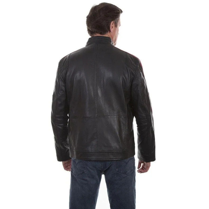 Scully Western Jacket Mens Leather Riding Zip Black Lamb F0_1030