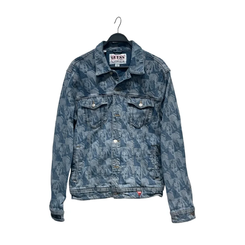 GUESS/Pleasures/Denim Jkt/XL/Denim/BLU/All Over Print/