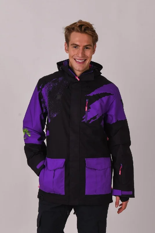 Afterparty Jacket Black & Purple Men's