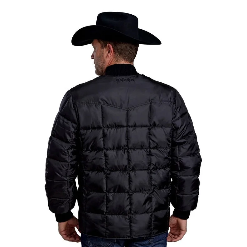 Roper Western Coat Mens Price Point Logo Zip Black 03-097-0761-0600 BL