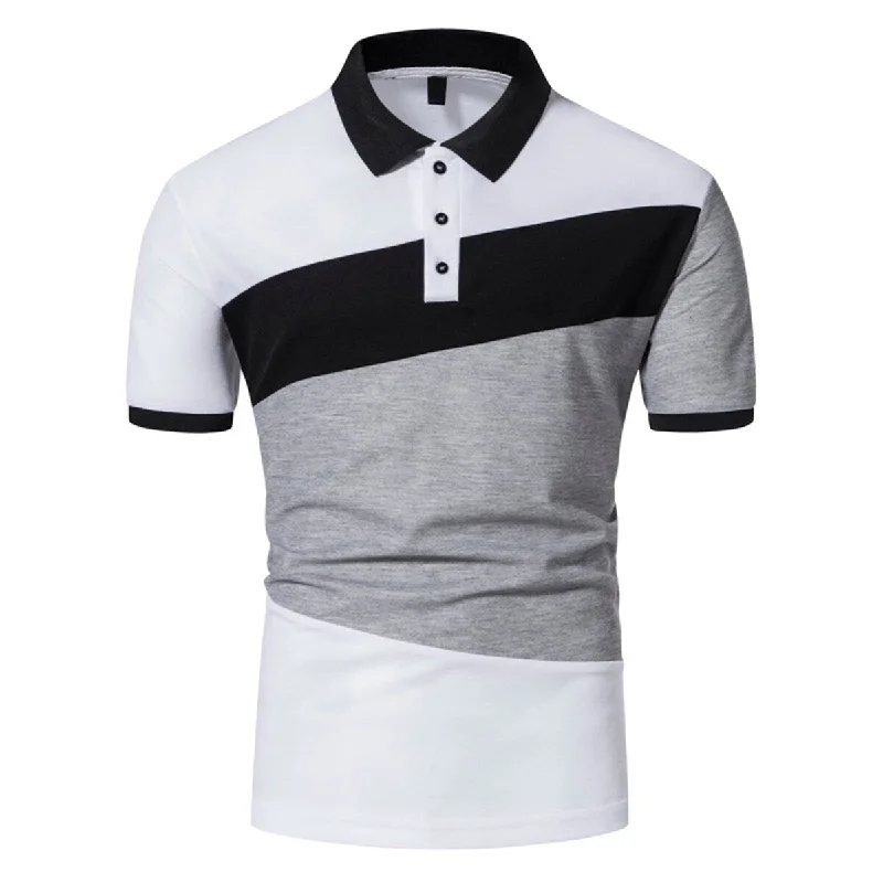 Fusion Collar Contrast Trim Polo Shirt White