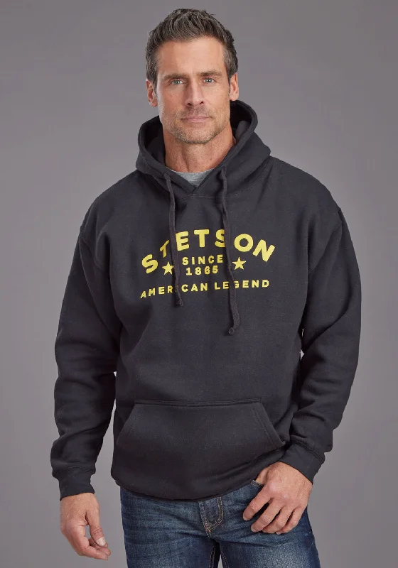 Stetson Mens American Legend Black Cotton Blend Hoodie