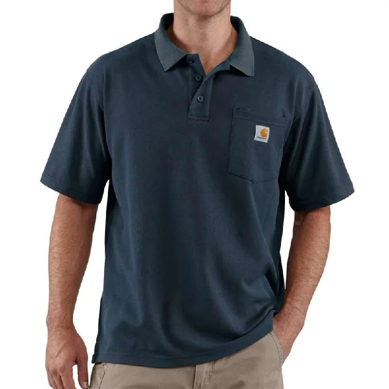 Carhartt Mens Polo Work Shirt - 106685-NVY