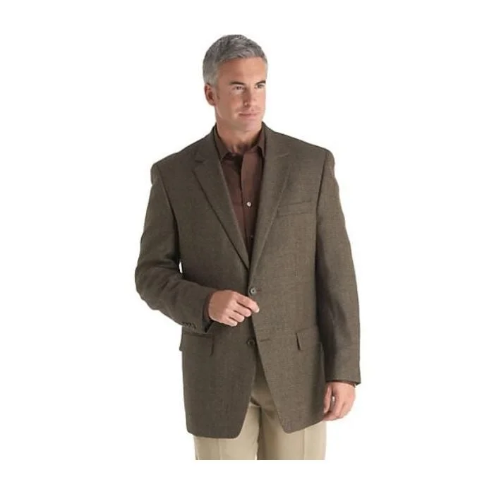 Mens Two Button Brown Check Sport Coat