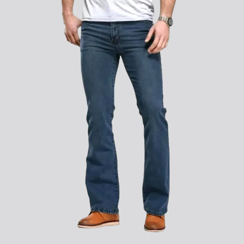 Bootcut men's stonewashed jeans