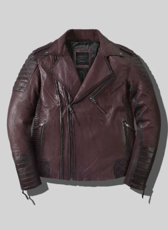 Outlaw Burnt Wine Leather Jacket