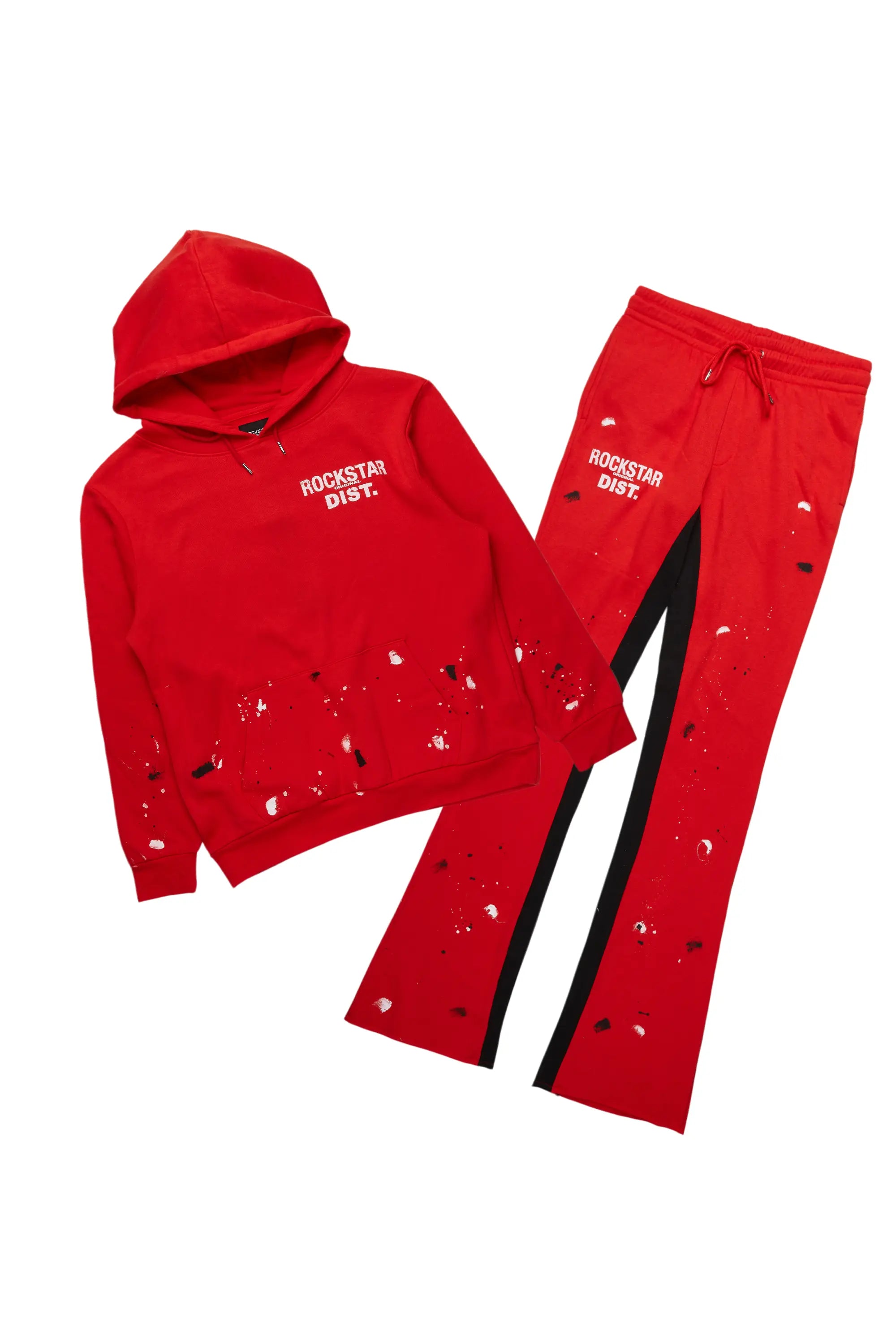 Jaco Red Hoodie Baggy Fit Pant Track Set