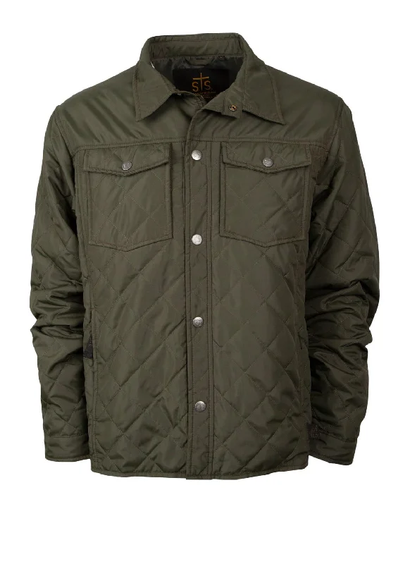 STS Ranchwear Mens Cassidy Olive 100% Polyester Softshell Jacket