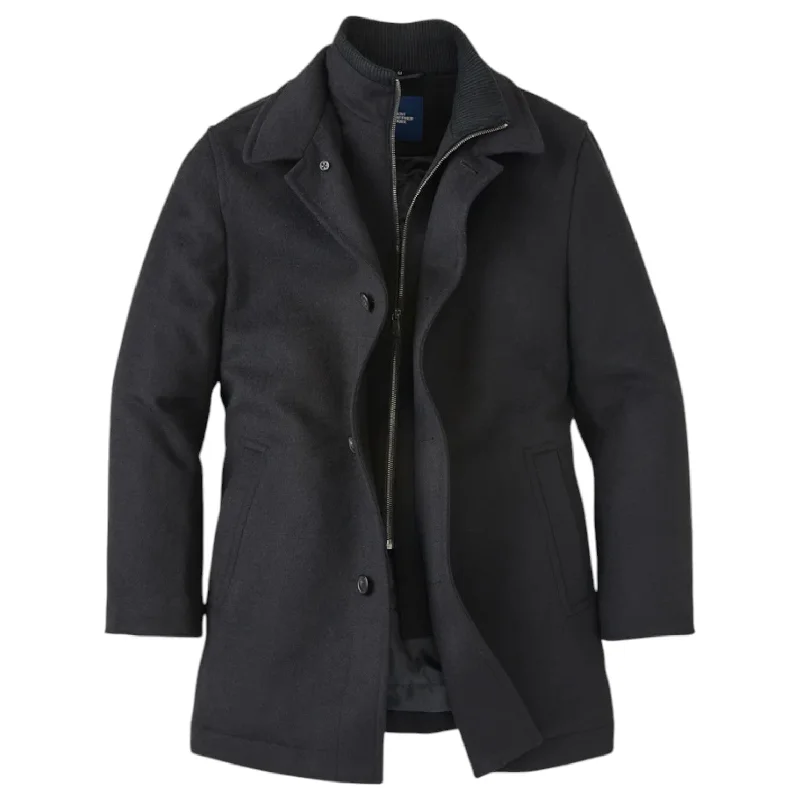 Hart Schaffner Marx MacBeth Car Coat With Bib Black