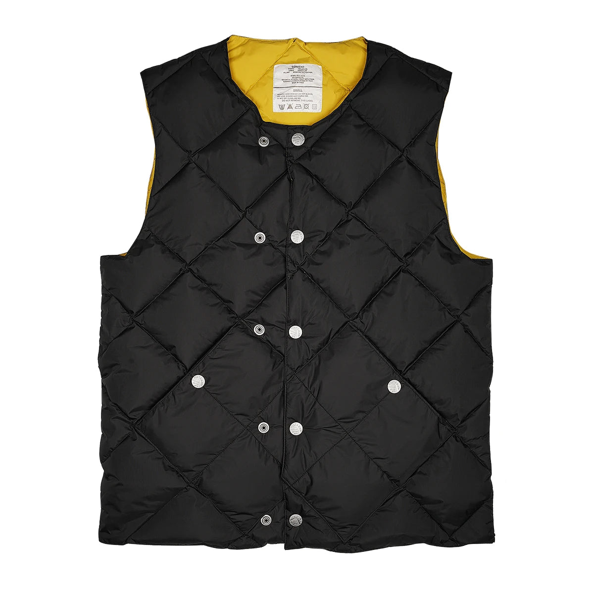 Men's Slim Fit Down Vest - Black Khaki Quilted Sleeveless Jacket