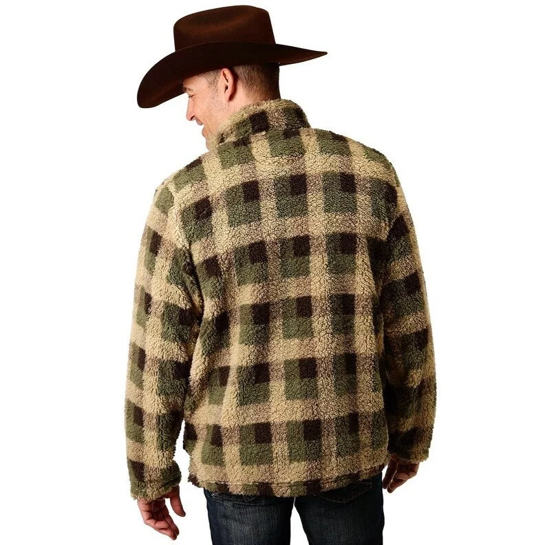 Roper Western Jacket Mens Polar Fleece Green 03-097-0250-6170 GR