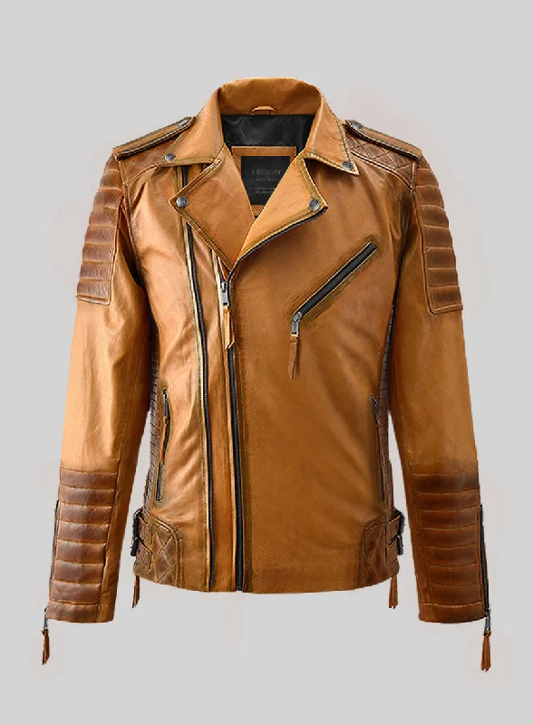 Outlaw Burnt Mustard Leather Jacket