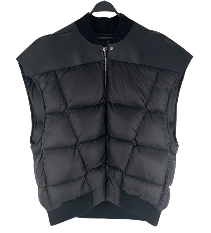 Rick Owens/Vest/L/Nylon/BLK/Jumbo Flight Puffer Vest