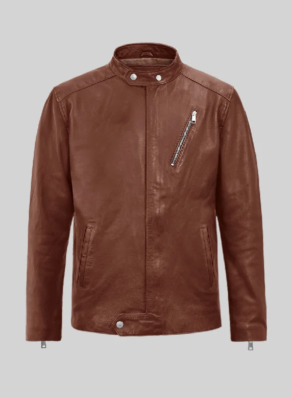 Dune Drifter Tan Biker Leather Jacket