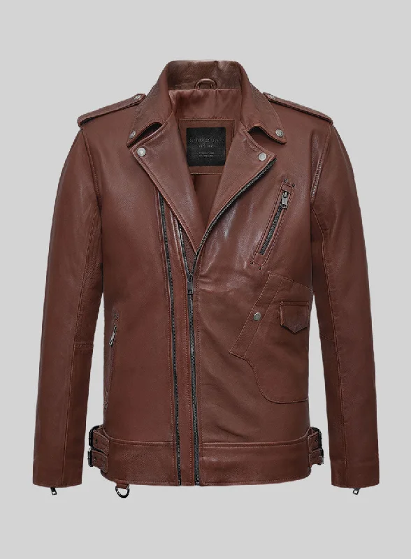 Nobelvalor Tan Rider Leather Jacket