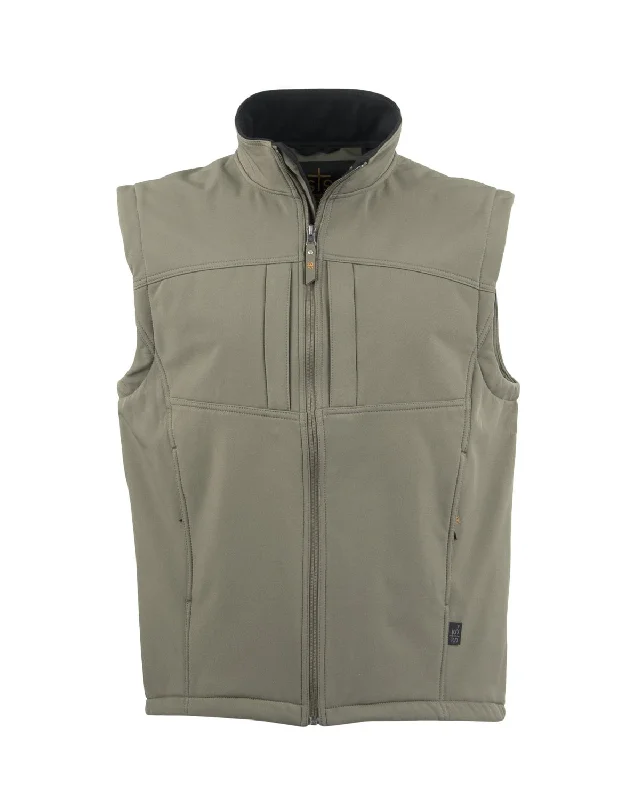 STS Ranchwear Mens Weston Olive Poly/Spandex Softshell Vest