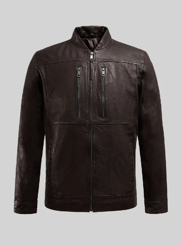 Galeforce Brown Biker Leather Jacket