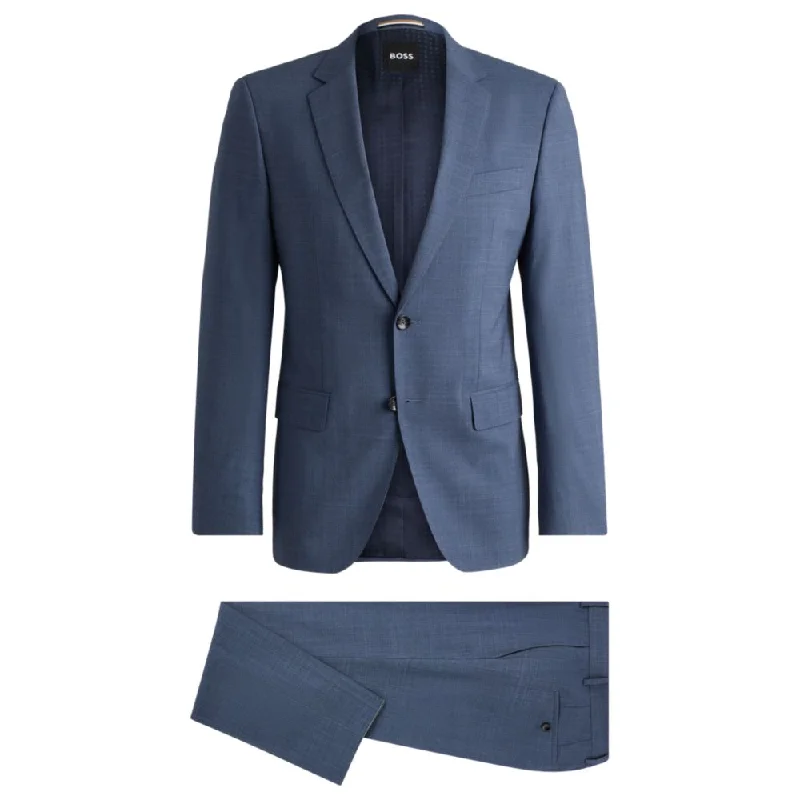 Slim-fit suit in patterned stretch cloth