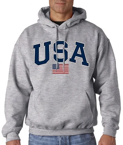 USA American Flag Hooded Sweatshirt