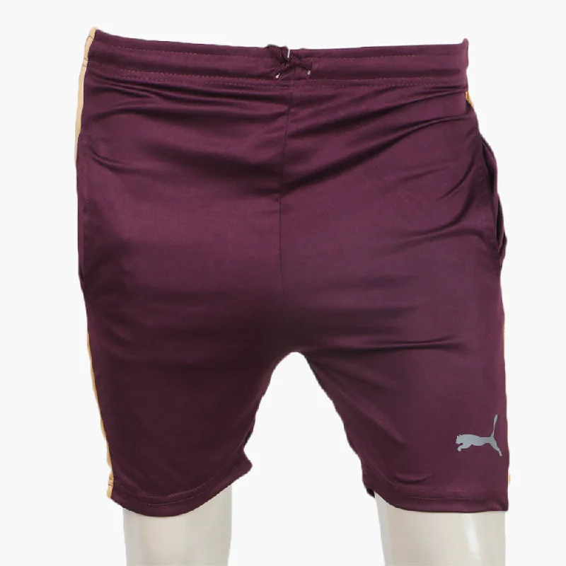 Men's Fancy Shorts - Purple & Camel