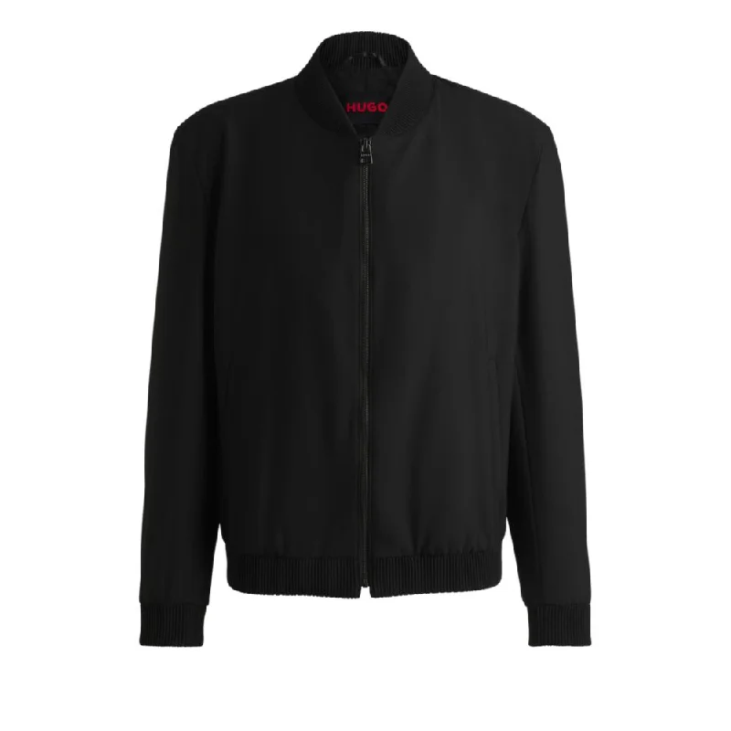 Slim-fit jacket in structured wool