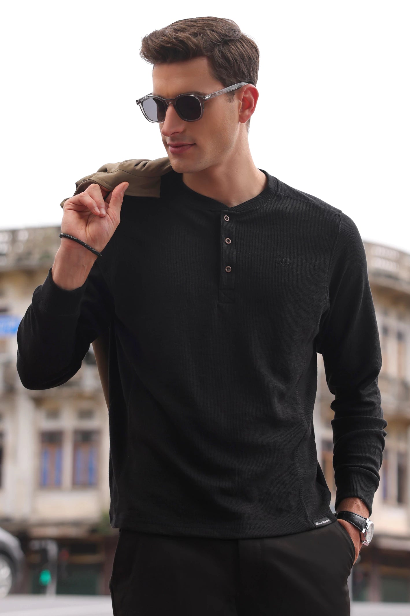 Black Full Sleeves T-Shirt