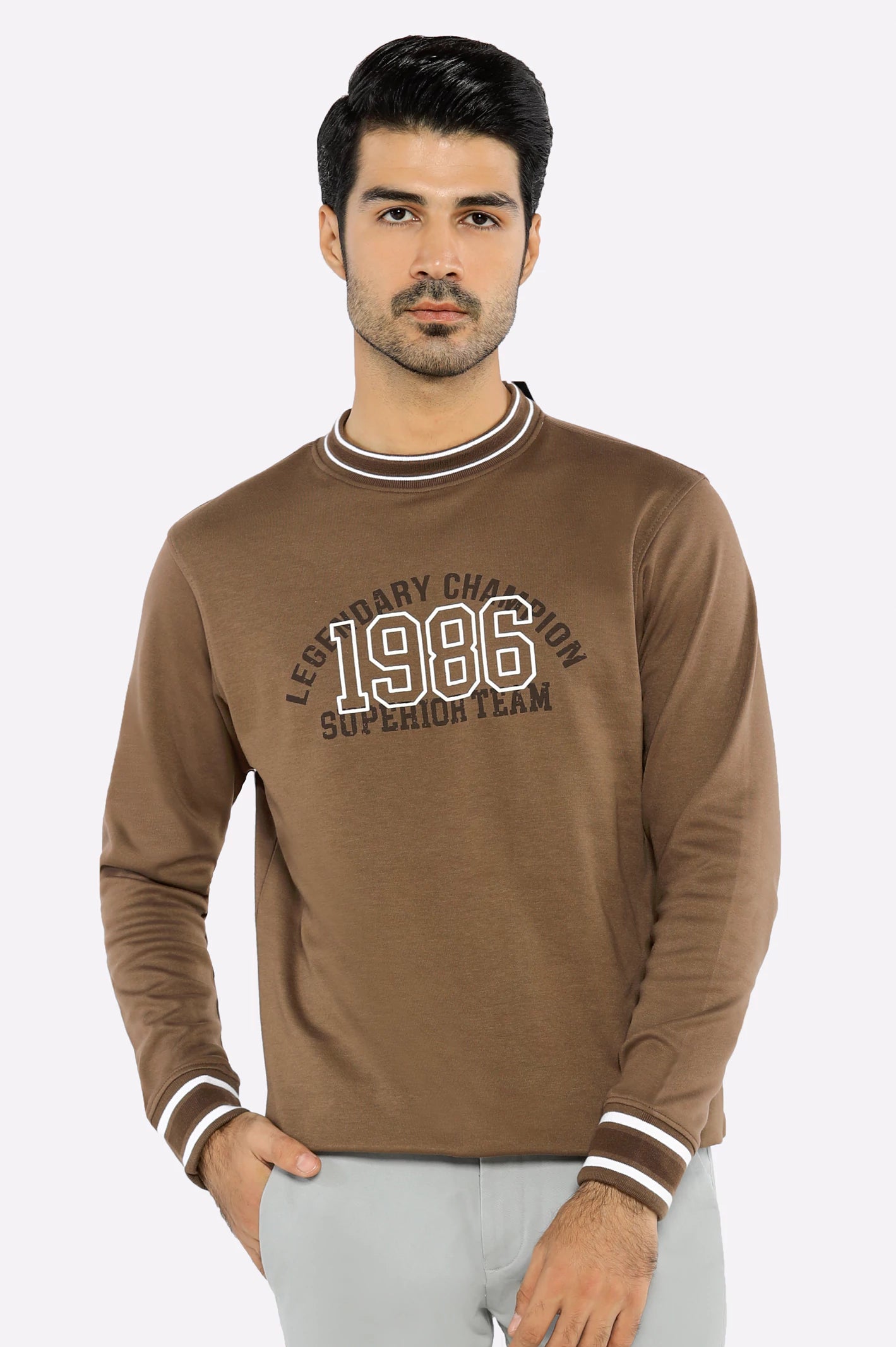 Light Brown Graphic Sweatshirt