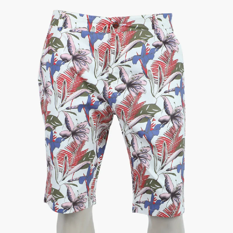 Men's Printed Cotton Short - Multi Color