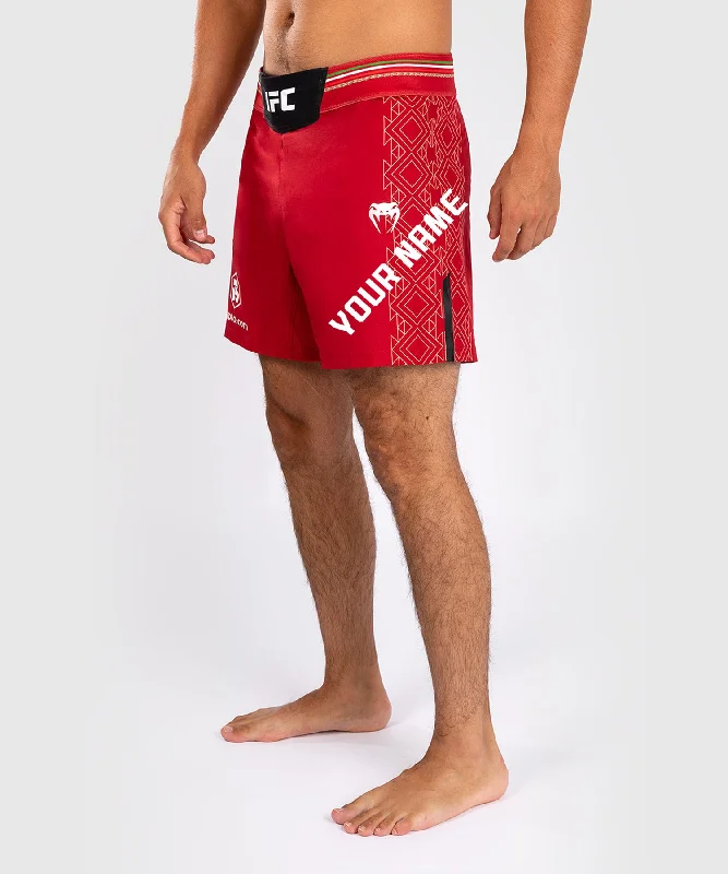 UFC Noche by Venum Personalized Authentic Fight Night Men's Fight Short - Red