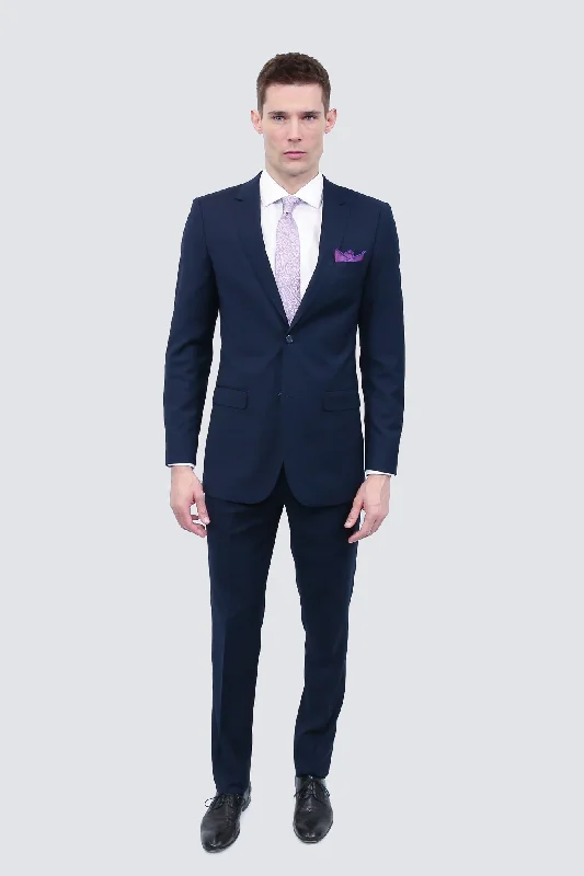 Tailor's Stretch Blend Suit | Navy Blue Modern or Slim Fit