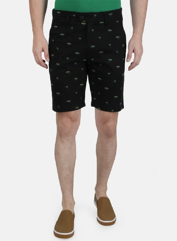 Mens Olive Printed Shorts